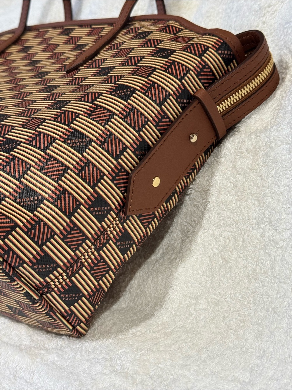 Moreau Paris Monaco small zip tote made in Italy - Picture 4 of 16
